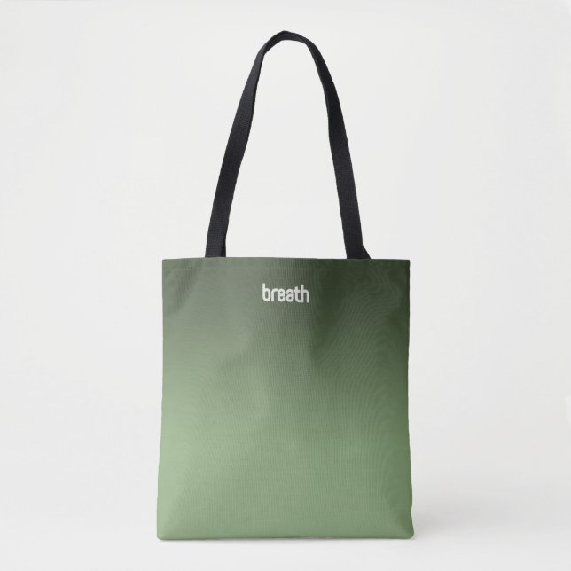 Green Ombre Tote Bag - weiche Farbe, starker Geist (Vorderseite)