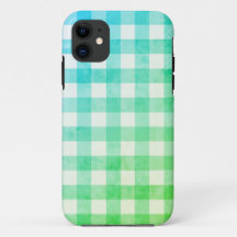 Green Ombré & White Kariert Gingham Hübsch