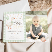 Green One Albern Goose 1. Geburtstag Foto