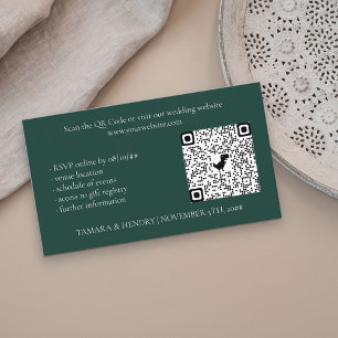 Green Online UAWG QR Code Hochzeitkarte Begleitkarte