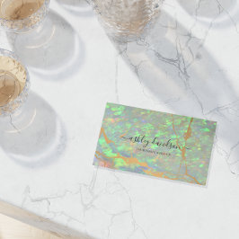 Green Opal und Gold Modern Glam Business Cards Visitenkarte