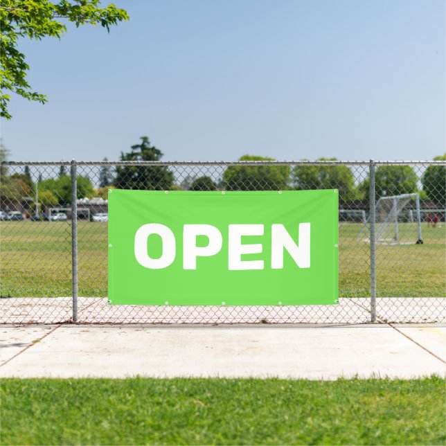 Green OPEN Banner (Insitu)