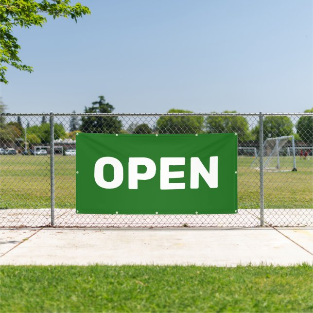Green OPEN Banner (Insitu)
