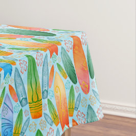 Green Orange & Blue Summer Surfboards Tischdecke