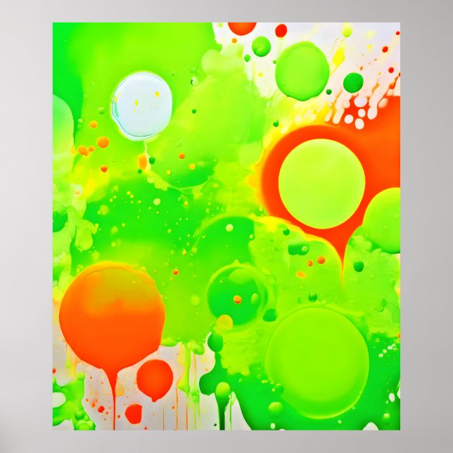 Green & Orange Hues Poster (Vorne)