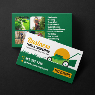 Green Orange Lawn & Landscaping Service Rasenpfleg Visitenkarte