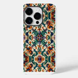 Green Orange Lila portugiesisch Azulejos Tiles Art Case-Mate iPhone 14 Pro Hülle