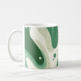Green Organic Abstract Shapes 🍃 Kaffeetasse