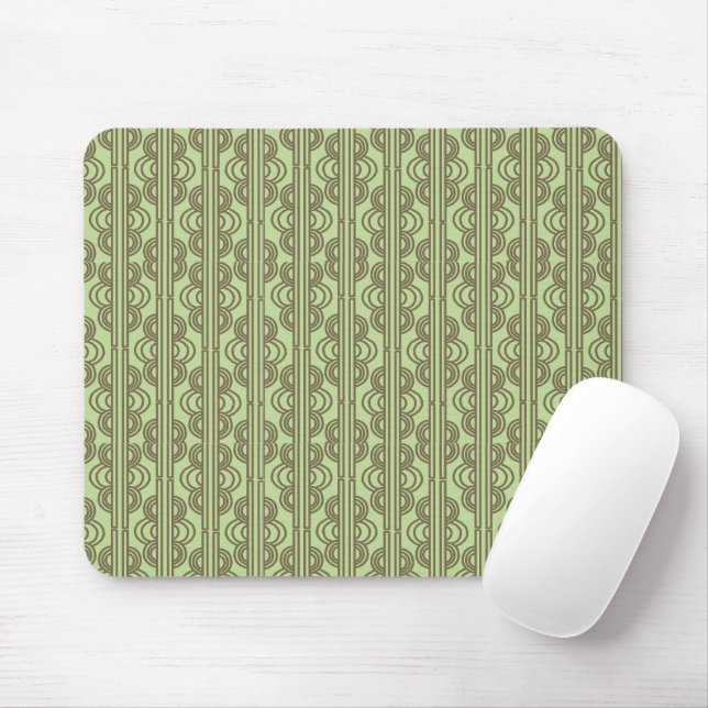 Green Oval Chains Mousepad (Mit Mouse)