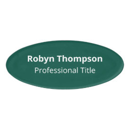 Green Oval Form Name Tag Abzeichen Acrylic Magneti Namenschild