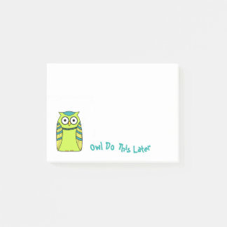 Green Owl Memo Pad Post-it Klebezettel