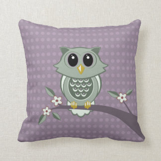 Green Owl Polka Dots American MoJo Pillows Kissen