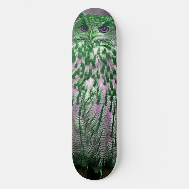 Green Owl Skateboard Deck (Vorderseite)