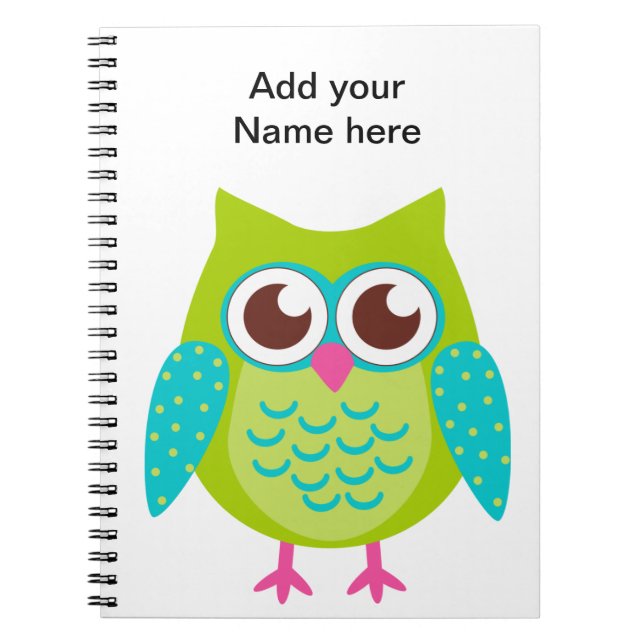 Green Owls Gift Notizblock (Vorderseite)