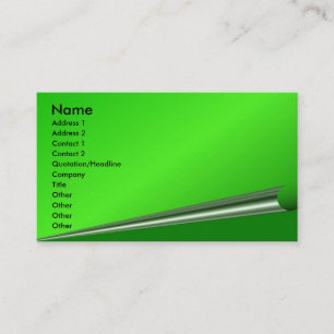 Green Page Curl-Visitenkarte Visitenkarte
