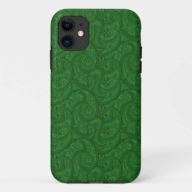 Green Paisley Case-Mate iPhone Hülle (Rückseite)