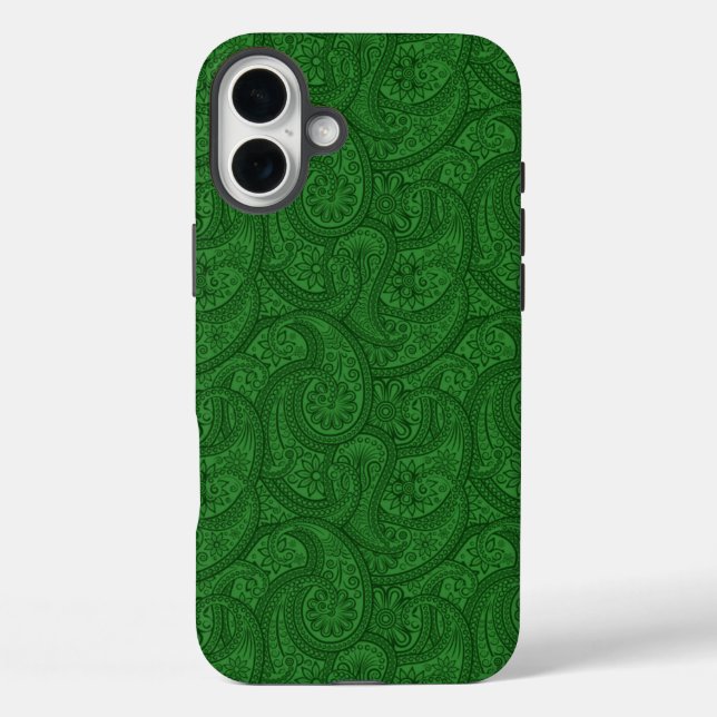 Green Paisley Case-Mate iPhone Hülle (Rückseite)