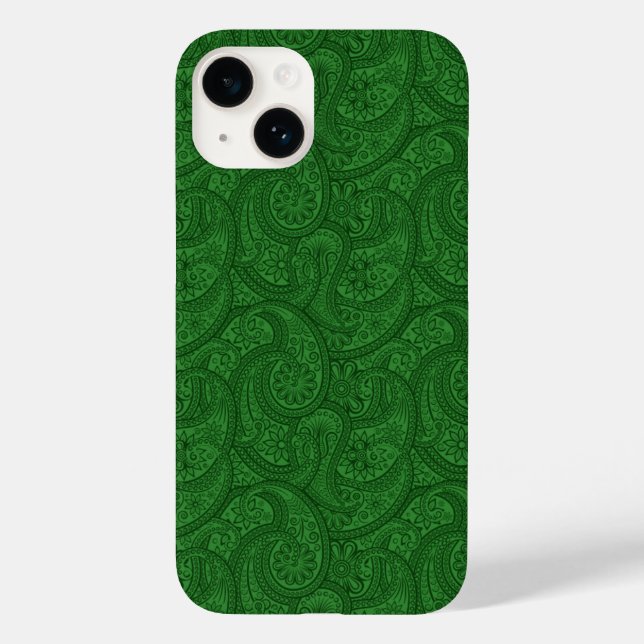 Green Paisley Case-Mate iPhone Hülle (Rückseite)