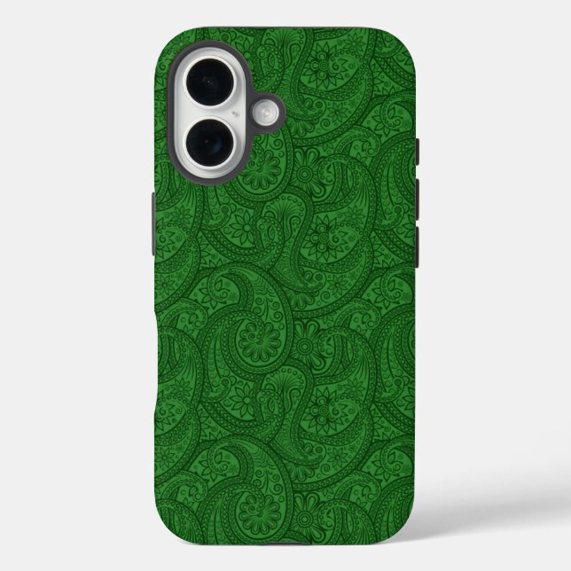 Green Paisley Case-Mate iPhone Hülle (Rückseite)