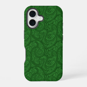 Green Paisley iPhone 16 Hülle