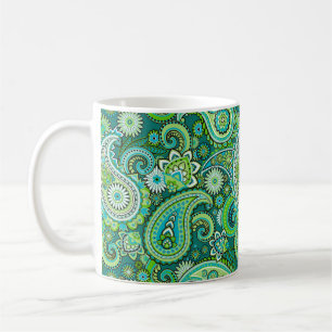 Green Paisley Kaffeetasse