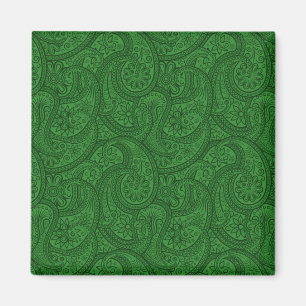 Green Paisley Magnet