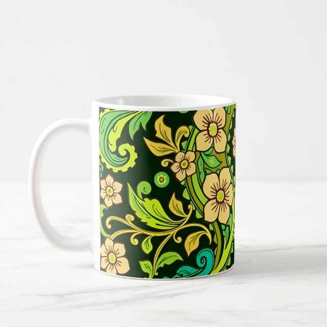 Green Paisley Pattern Kaffeetasse (Links)