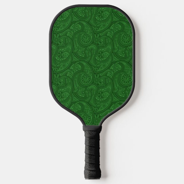 Green Paisley Pickleball Schläger (Vorderseite)