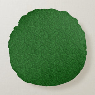 Green Paisley Rundes Kissen