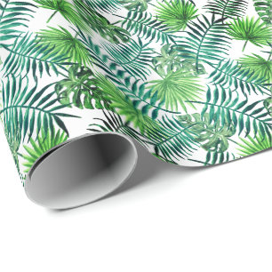 Green Palm Blätter Design Geschenkpapier