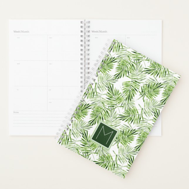 Green Palm Blätter | Monogramm Planer (Anzeige)