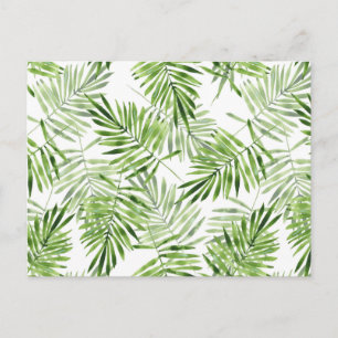Green Palm Blätter Postkarte