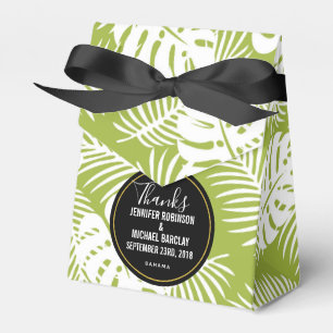 Green Palm Blätter Rainforest Pattern Hochzeit Geschenkschachtel