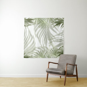 Green Palm Bliss 1 #art #natural Wandteppich