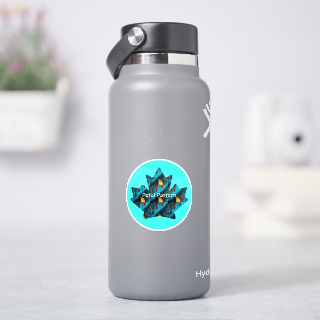 Green Palm Leaf Muster Aufkleber (HydroFlask)