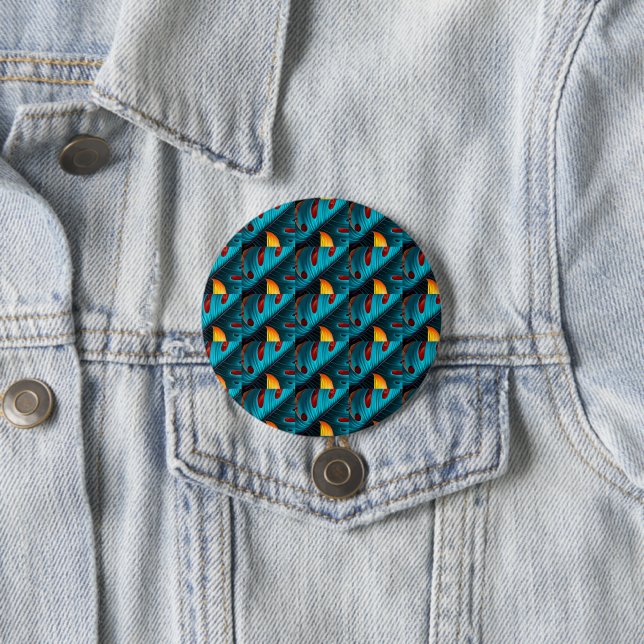 Green Palm Leaf Muster Button (Beispiel)