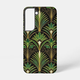 Green Palm Luxe Art Deco | Elegant Samsung Galaxy Hülle