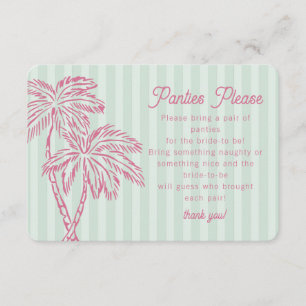 Green Palm Springs Pastel Beach Panels Bitte Begleitkarte