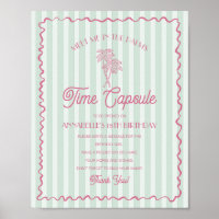 Green Palm Springs Pastel Beach Time Kapsel