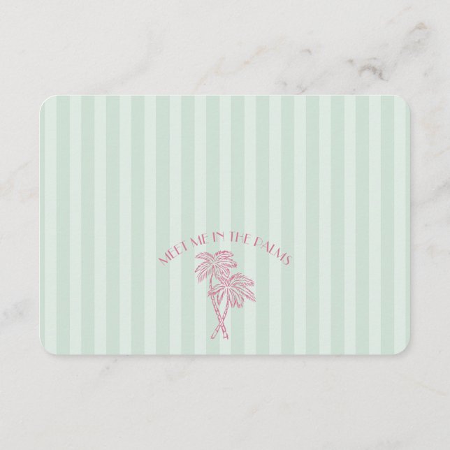 Green Palm Springs Pastell Beach Registry Insert (Rückseite)
