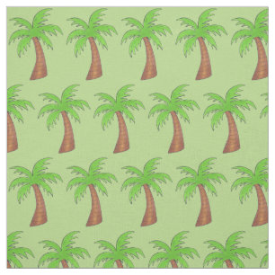 Green Palm Tree Tropical Island Hawaii Beach Vacay Stoff