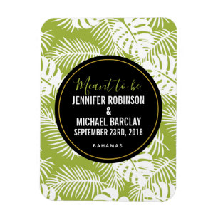 Green Palm Verlasse Regenwaldmuster Magnet