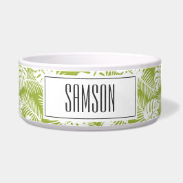 Green Palm Verlasse Regenwaldmuster Napf