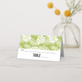 Green Palm Verlasse Regenwaldmuster Platzkarte