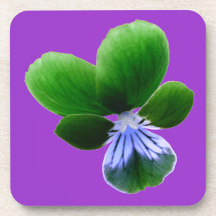 Green Pansy Cork Untersetzer