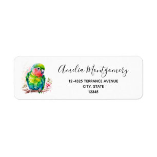 Green Parrot - Niedliche Baby Bird-Adresse