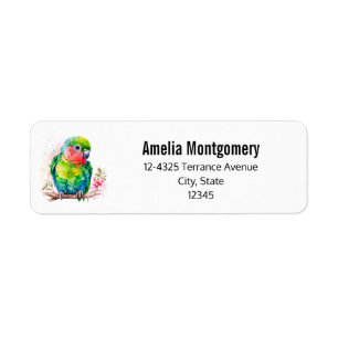 Green Parrot - Niedliche Baby Bird-Adresse