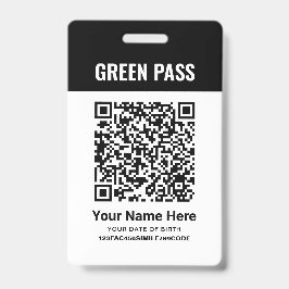 Green Pass-Impfzertifikat PVC Black Ausweis