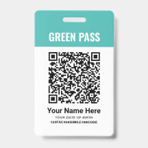 Green Pass-Impfzertifikat PVC Türkis