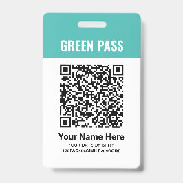 Green Pass-Impfzertifikat PVC Türkis Ausweis